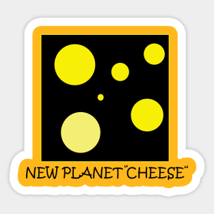 Planet and Cheese Sticker